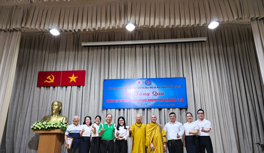 Những tấm lòng nhân ái nhân dịp kỷ niệm ngày khuyết tật Việt Nam 18/4 tại TP Phú Mỹ