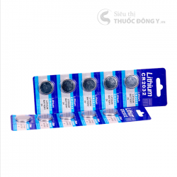 Vỉ 05 Viên Pin Lithium CR2032 3V - 200mAh Dùng cho máy tiểu đường, máy nhiệt kế hồng ngoại, cân điện tử