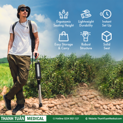 Ra mắt gậy chống thông minh có ghế ngồi Tada Chair - Hữu ích cho người cao tuổi, người đi bộ