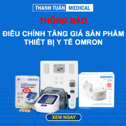 Thông báo điều chỉnh tăng giá sản phẩm Omron Healthcare từ 20.05.2022