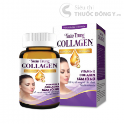 Xuân Trung Collagen - Giúp hạn chế lão hoá da, giảm nám, tàn nhang, giúp làm đẹp da - Hộp 30 viên
