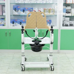 Xe Di Chuyển Bệnh Nhân Quay Tay 4 In 1 Lucass D100 (Nâng Hạ, Di Chuyển, Bô Vệ Sinh, Ghế Tắm)