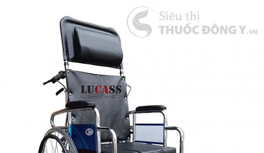 Xe lăn đa năng Lucass X607 - Xịn như xe lăn điện có bô, có thắng, bánh chống lật, ngả nằm như giường