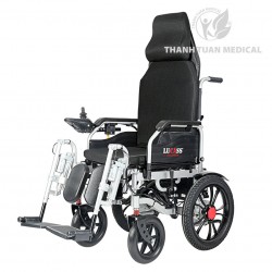 ƯU ĐÃI - Xe Lăn Điện Lucass Jazz-S803 Ngả Nằm Tự Động - Hạ Chân & Lưng Bằng Remote Tiện Lợi