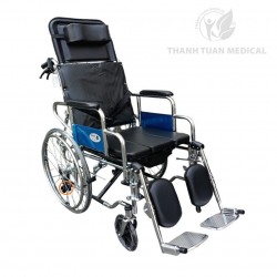 Xe Lăn Tay Ngả Nằm Lucass X767 Bánh Thường - Có Bô Vệ Sinh, Có Thắng Tay, BH 1 Năm